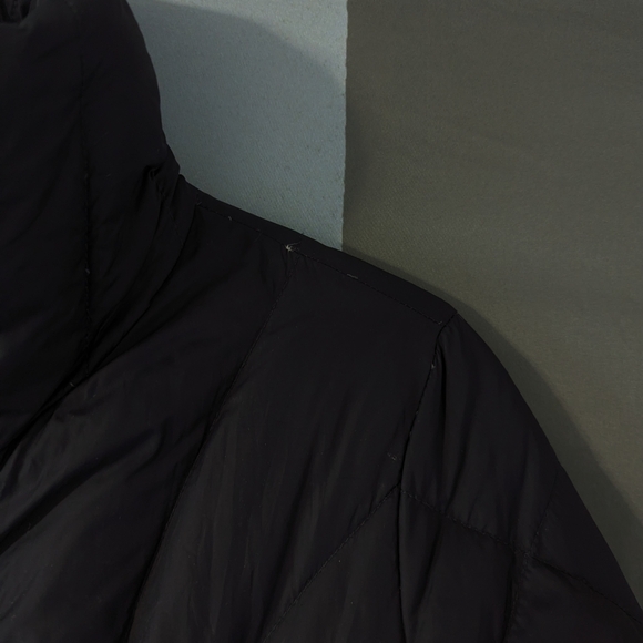 LL Bean Black Goose Down Longline Puffer Jacket - Picture 3 of 5